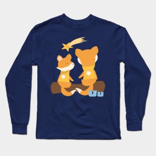 Foxes in the night Long Sleeve T-Shirt